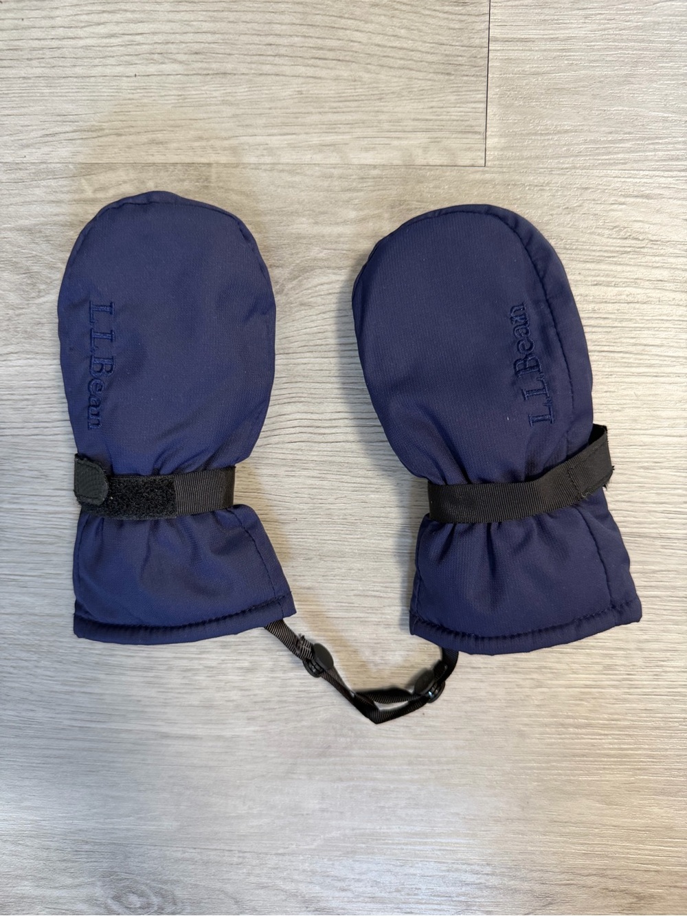 L.L. Bean Toddler Cold Buster Waterproof Mittens - Navy Blue - Size 12-24M